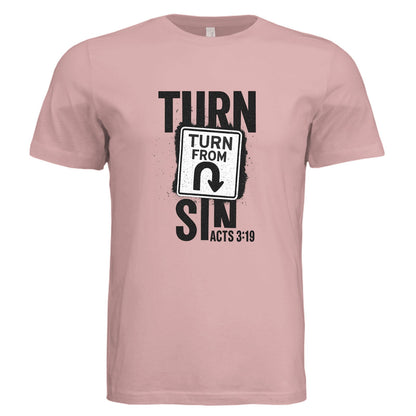 Turn Away From Sin Unisex Christian T-shirt - ClaimedbyGodDesigns