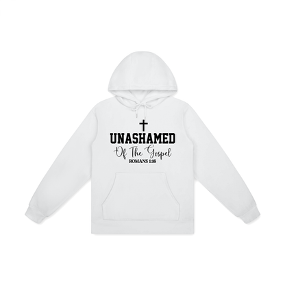 Unashamed Of The Gospel Unisex Christian Cotton Hooded Sweatshirt - ClaimedbyGodDesigns