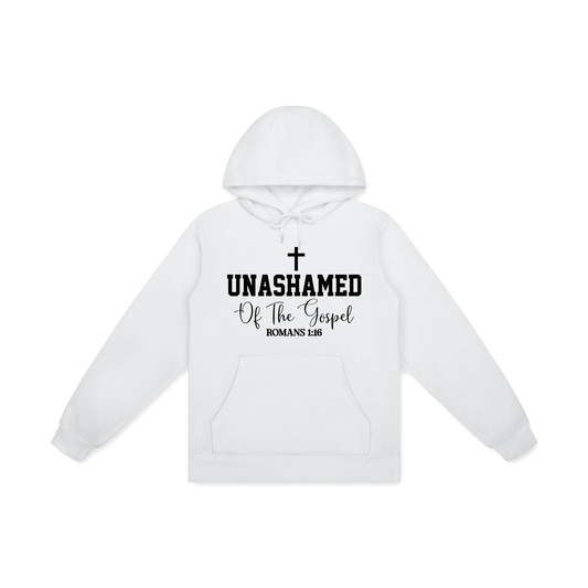 Unashamed Of The Gospel Unisex Christian Cotton Hooded Sweatshirt - ClaimedbyGodDesigns