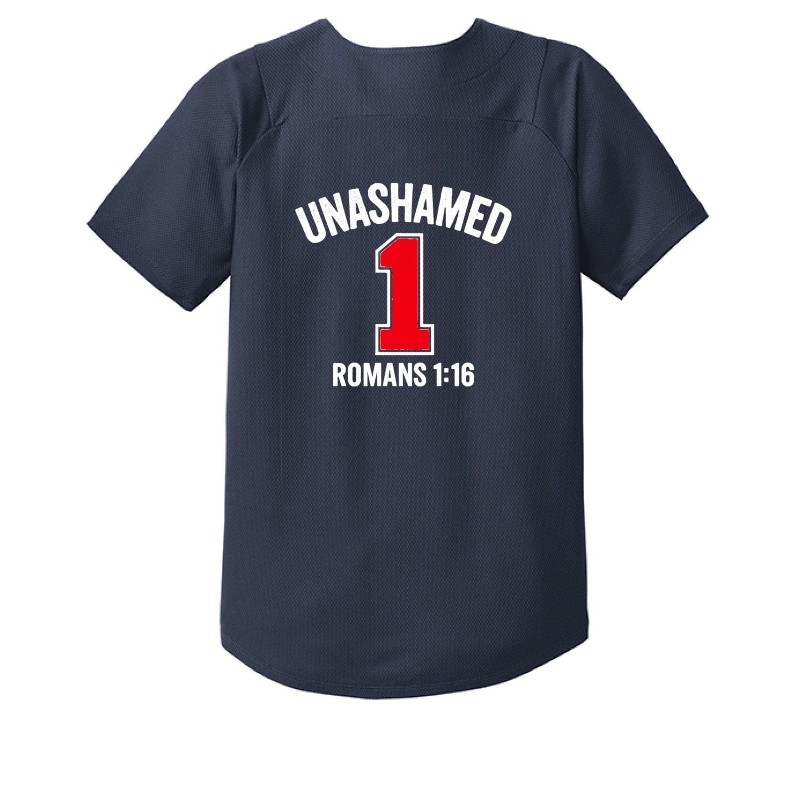 Unashamed Youth Christian Full-Button Jersey - ClaimedbyGodDesigns