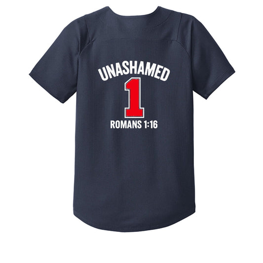 Unashamed Youth Christian Full-Button Jersey - ClaimedbyGodDesigns