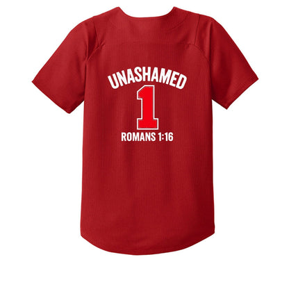 Unashamed Youth Christian Full-Button Jersey - ClaimedbyGodDesigns