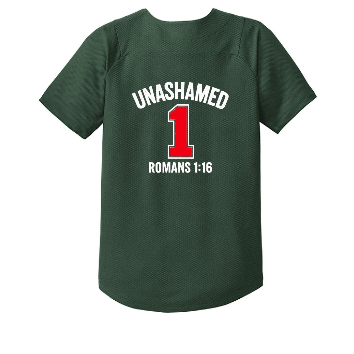 Unashamed Youth Christian Full-Button Jersey - ClaimedbyGodDesigns