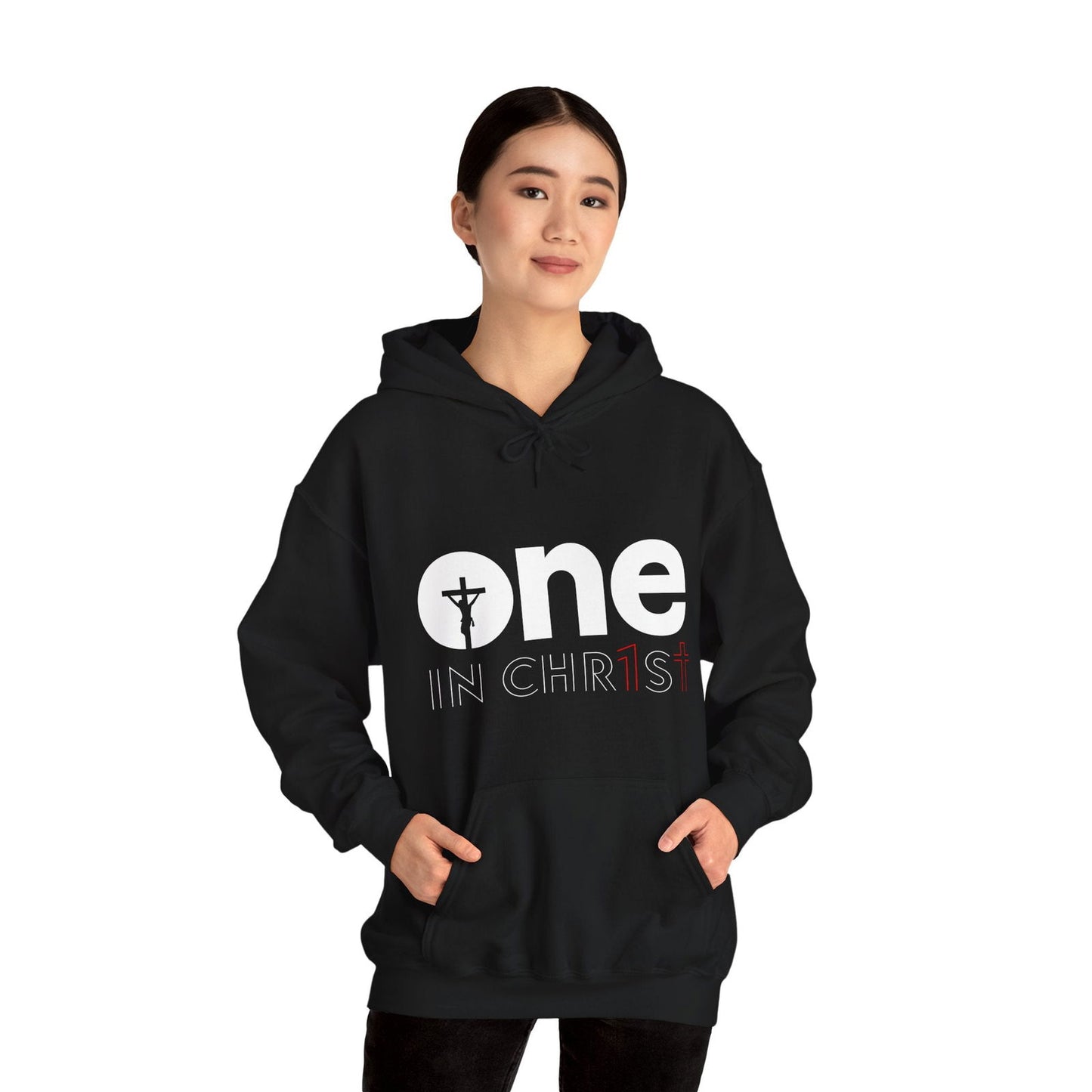 Unisex Christian Hooded Sweatshirt - One In Christ - ClaimedbyGodDesigns