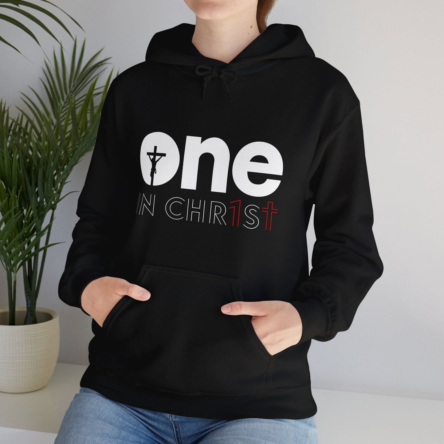 Unisex Christian Hooded Sweatshirt - One In Christ - ClaimedbyGodDesigns