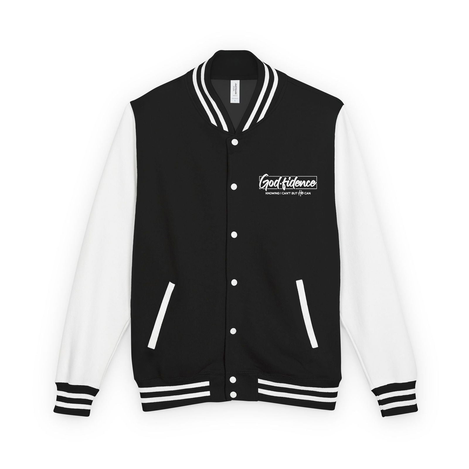 Unisex Heavyweight Christian Letterman Jacket - He Can Design - ClaimedbyGodDesigns