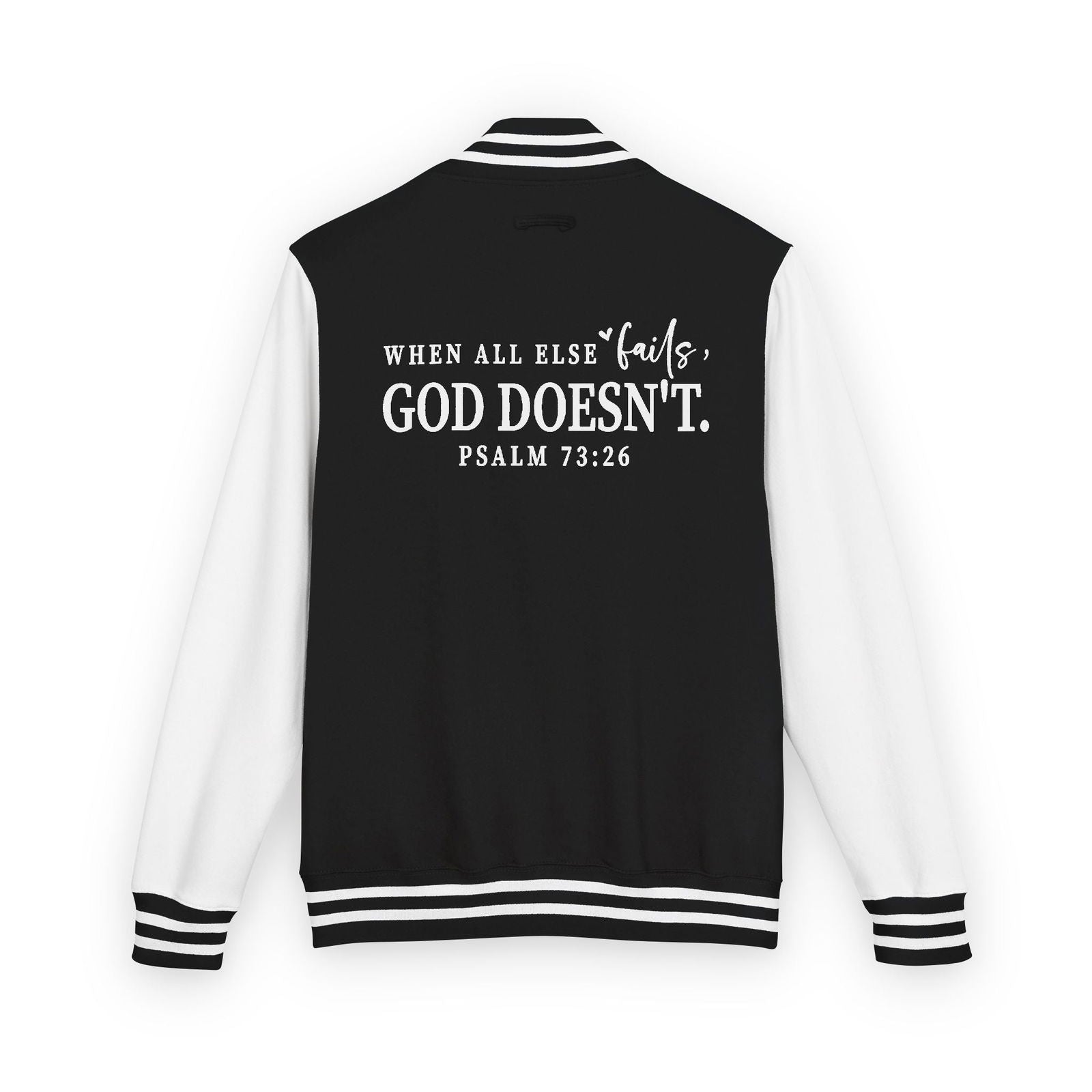 Unisex Heavyweight Christian Letterman Jacket - Inspirational Quote Jacket - ClaimedbyGodDesigns