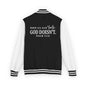 Unisex Heavyweight Christian Letterman Jacket - Inspirational Quote Jacket - ClaimedbyGodDesigns