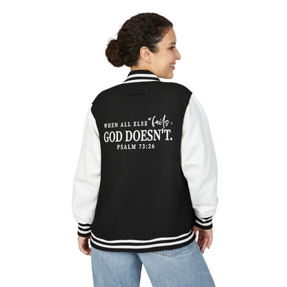 Unisex Heavyweight Christian Letterman Jacket - Inspirational Quote Jacket - ClaimedbyGodDesigns