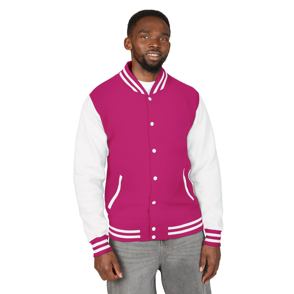 Unisex Vintage Rocker Letterman Jacket - Rolling Stones Design - ClaimedbyGodDesigns