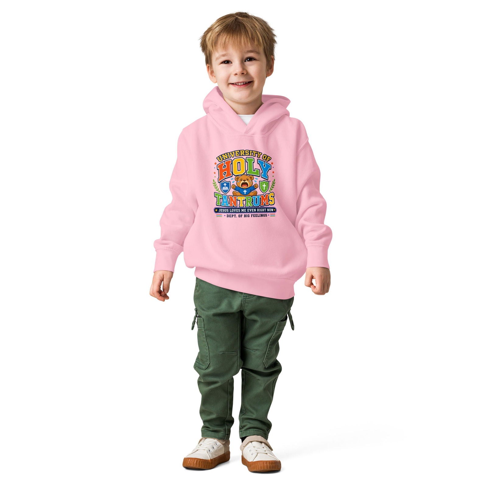 University Of Holy Tantrums Christian University Toddler Pullover Hooded Sweatshirt - ClaimedbyGodDesigns