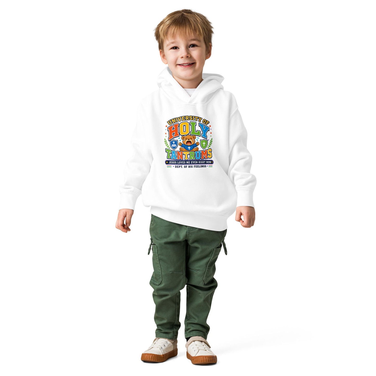 University Of Holy Tantrums Christian University Toddler Pullover Hooded Sweatshirt - ClaimedbyGodDesigns