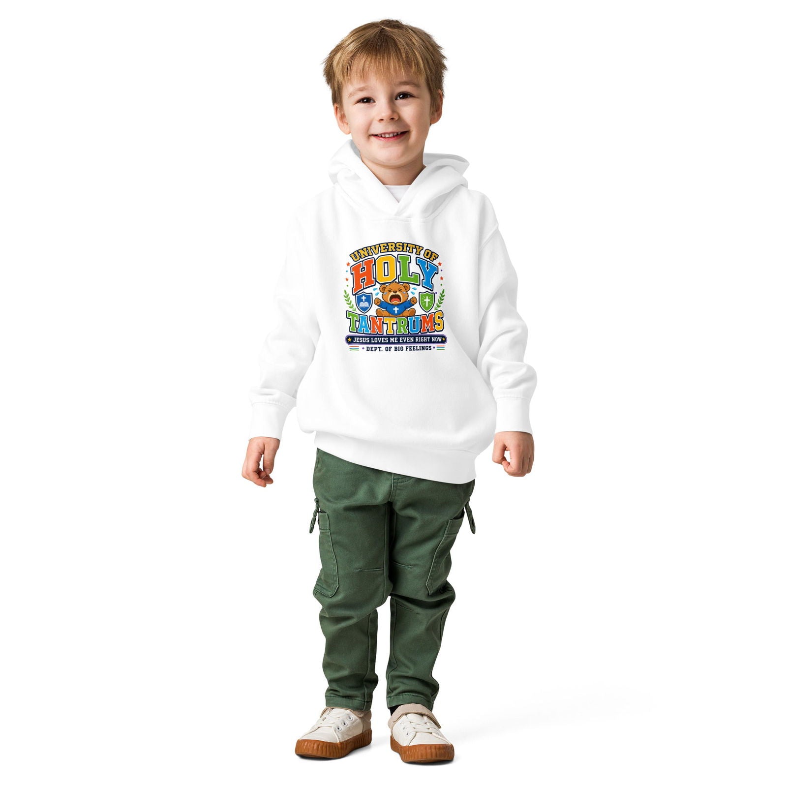 University Of Holy Tantrums Christian University Toddler Pullover Hooded Sweatshirt - ClaimedbyGodDesigns