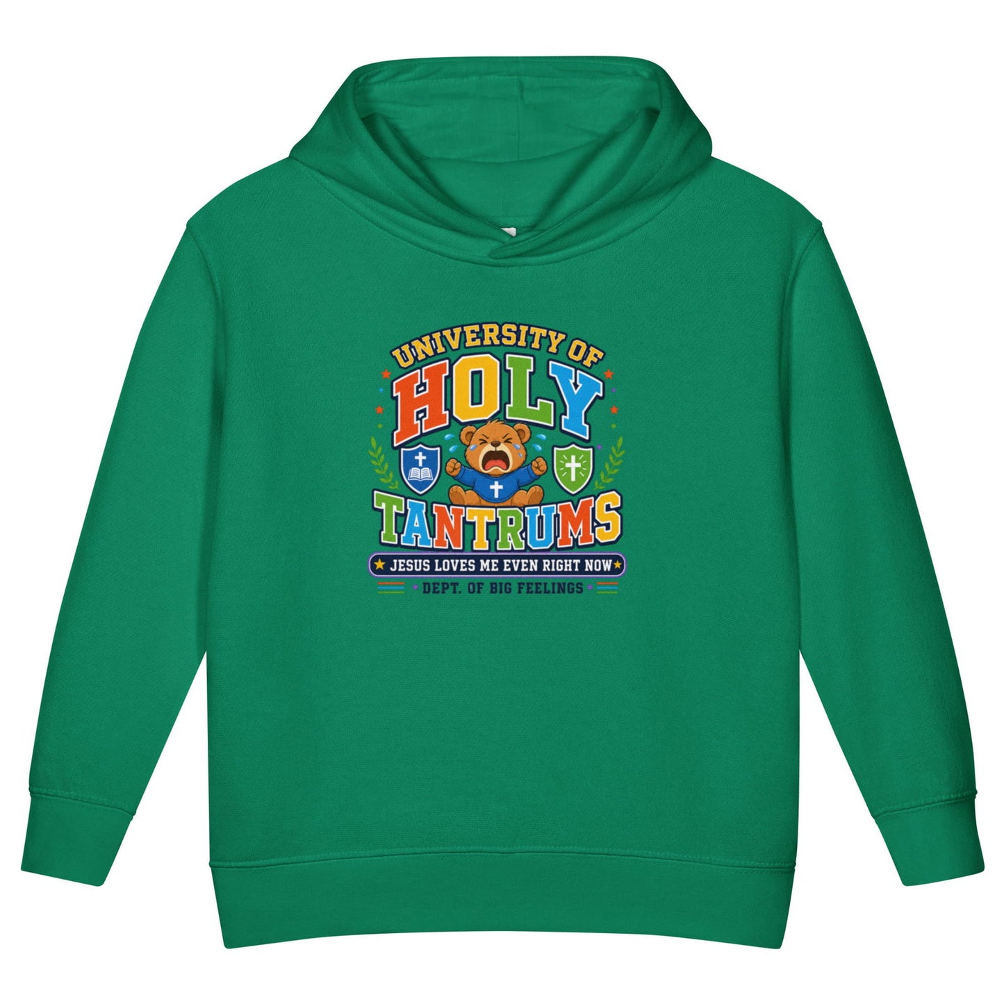 University Of Holy Tantrums Christian University Toddler Pullover Hooded Sweatshirt - ClaimedbyGodDesigns