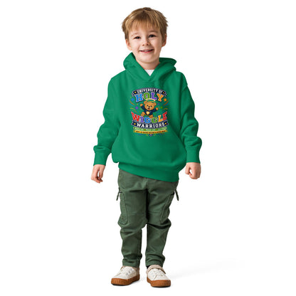 University Of Holy Wiggle Warriors Christian University Toddler Pullover Hooded Sweatshirt - ClaimedbyGodDesigns