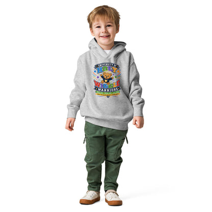 University Of Holy Wiggle Warriors Christian University Toddler Pullover Hooded Sweatshirt - ClaimedbyGodDesigns
