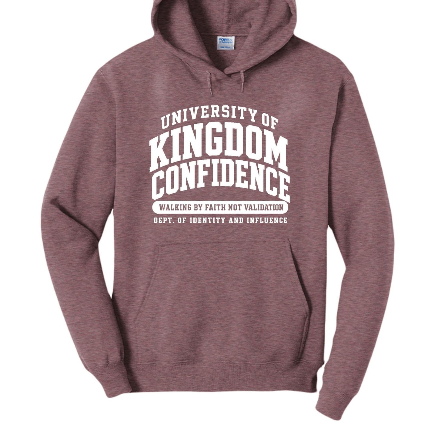 University Of Kingdom Confidence Funny Christian University Pullover Hooded Sweatshirt - ClaimedbyGodDesigns