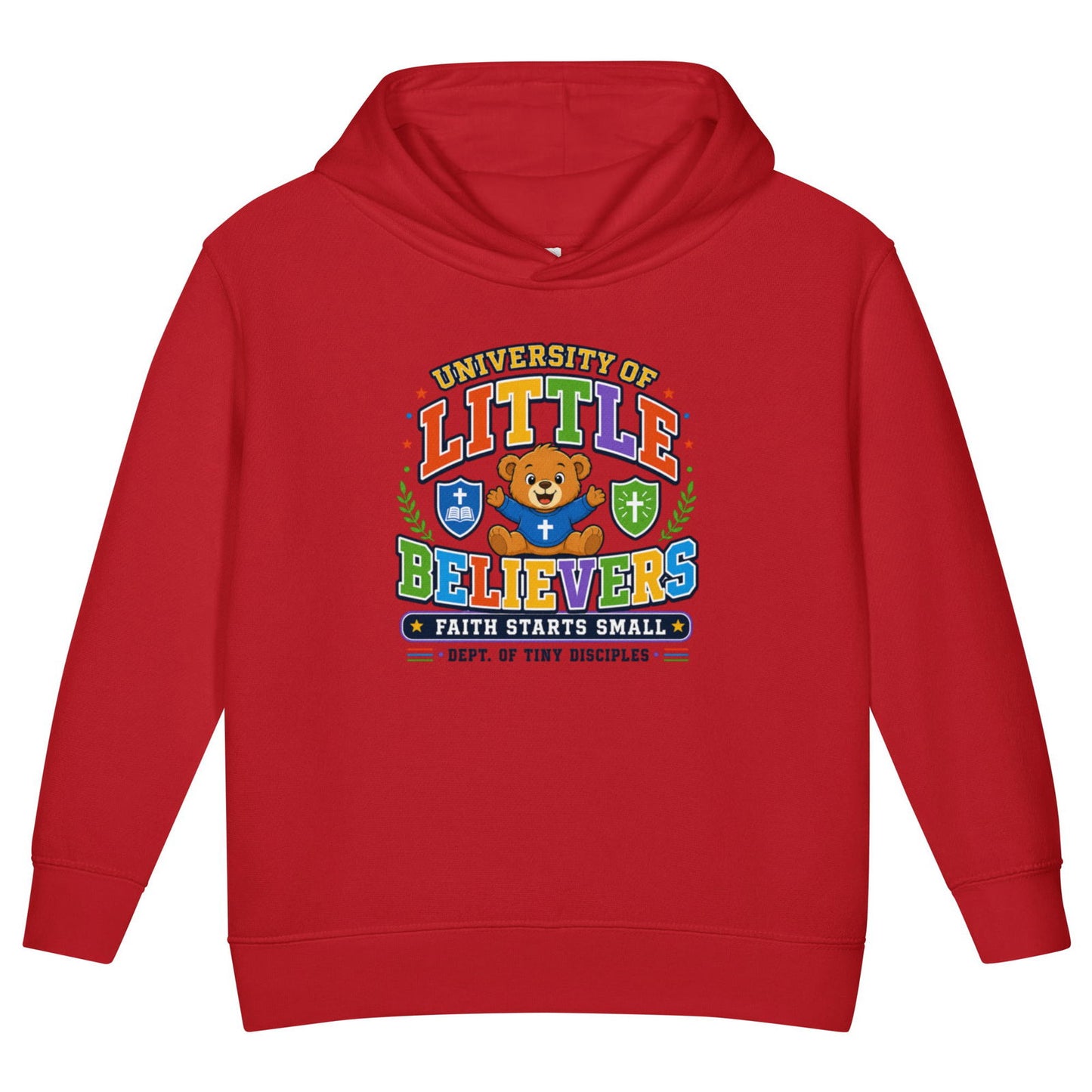 University Of Little Believers Christian University Toddler Pullover Hooded Sweatshirt - ClaimedbyGodDesigns