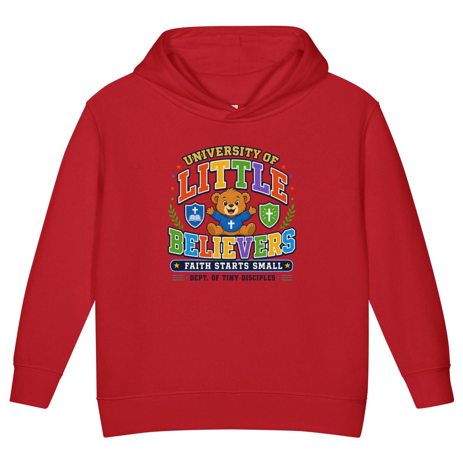 University Of Little Believers Christian University Toddler Pullover Hooded Sweatshirt - ClaimedbyGodDesigns