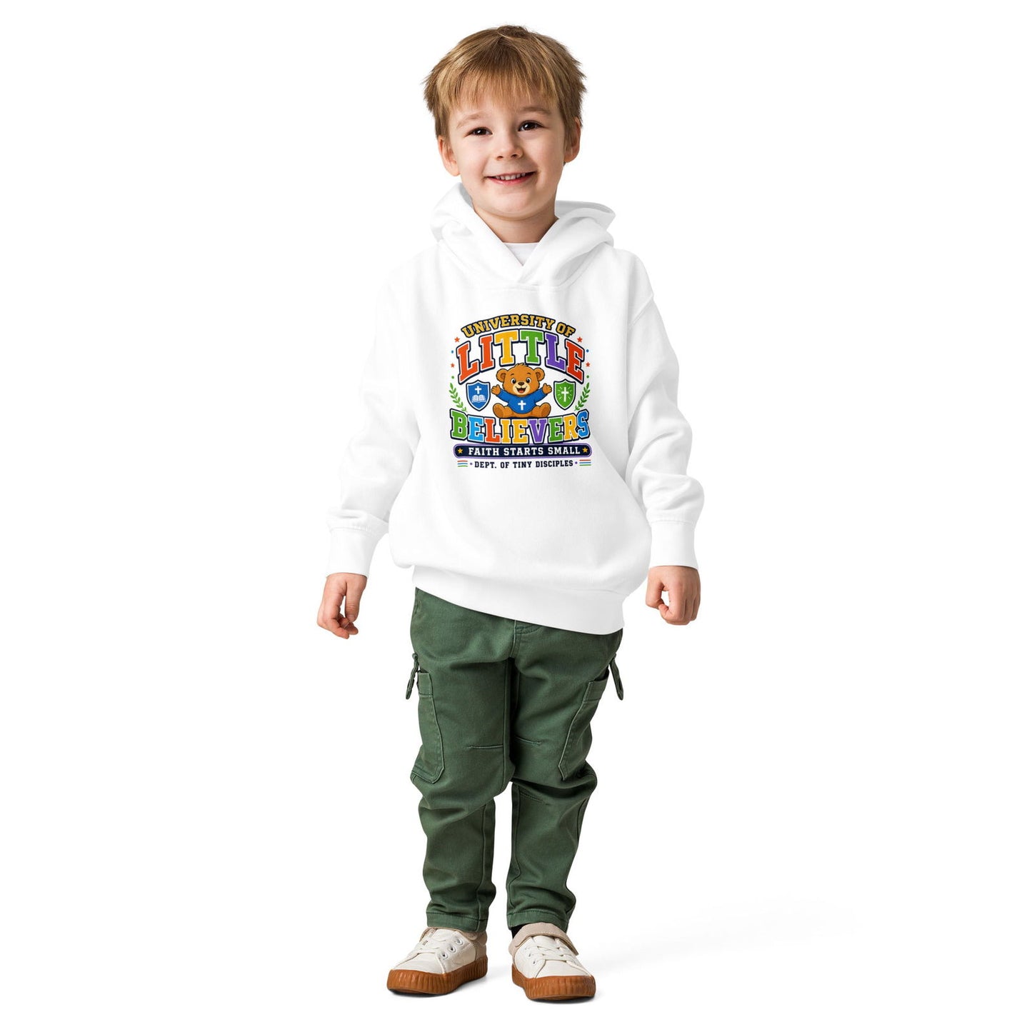 University Of Little Believers Christian University Toddler Pullover Hooded Sweatshirt - ClaimedbyGodDesigns