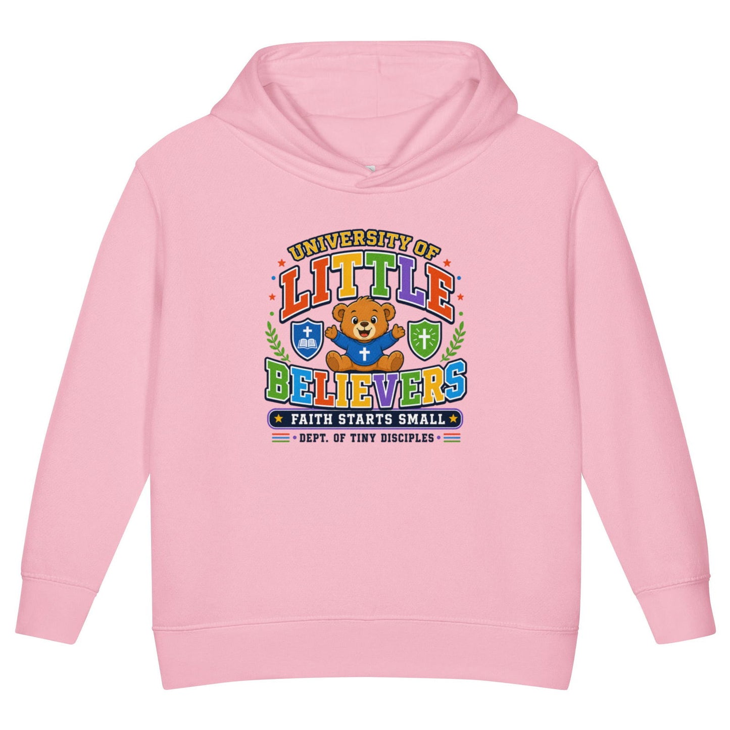 University Of Little Believers Christian University Toddler Pullover Hooded Sweatshirt - ClaimedbyGodDesigns