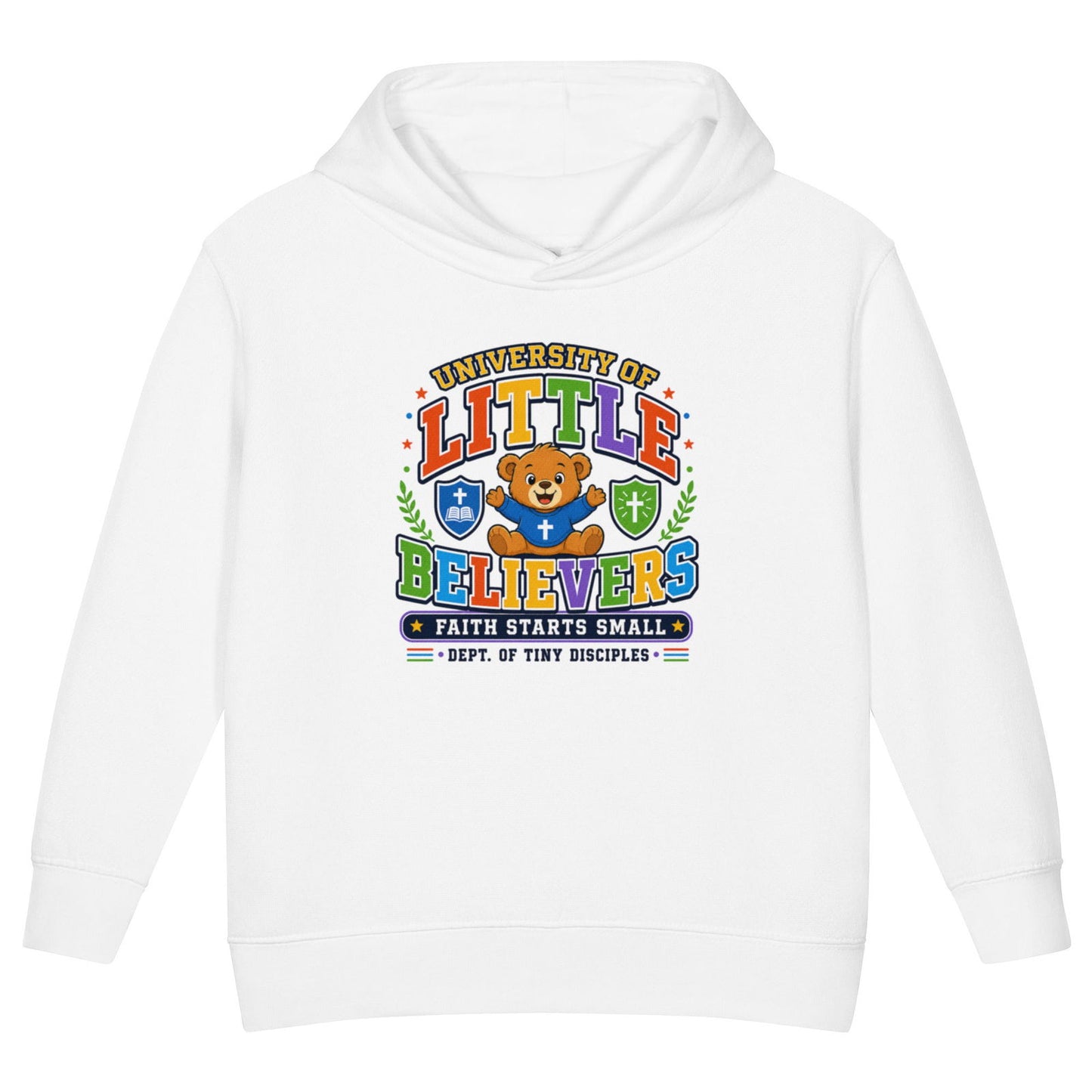 University Of Little Believers Christian University Toddler Pullover Hooded Sweatshirt - ClaimedbyGodDesigns