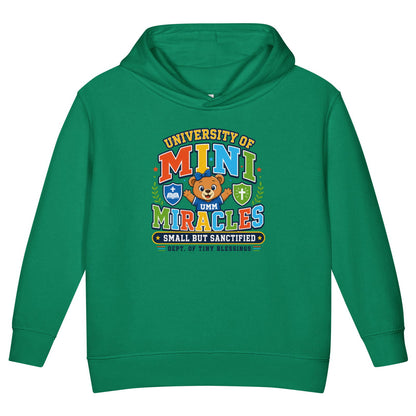 University Of Mini Miracles Christian University Toddler Pullover Hooded Sweatshirt - ClaimedbyGodDesigns