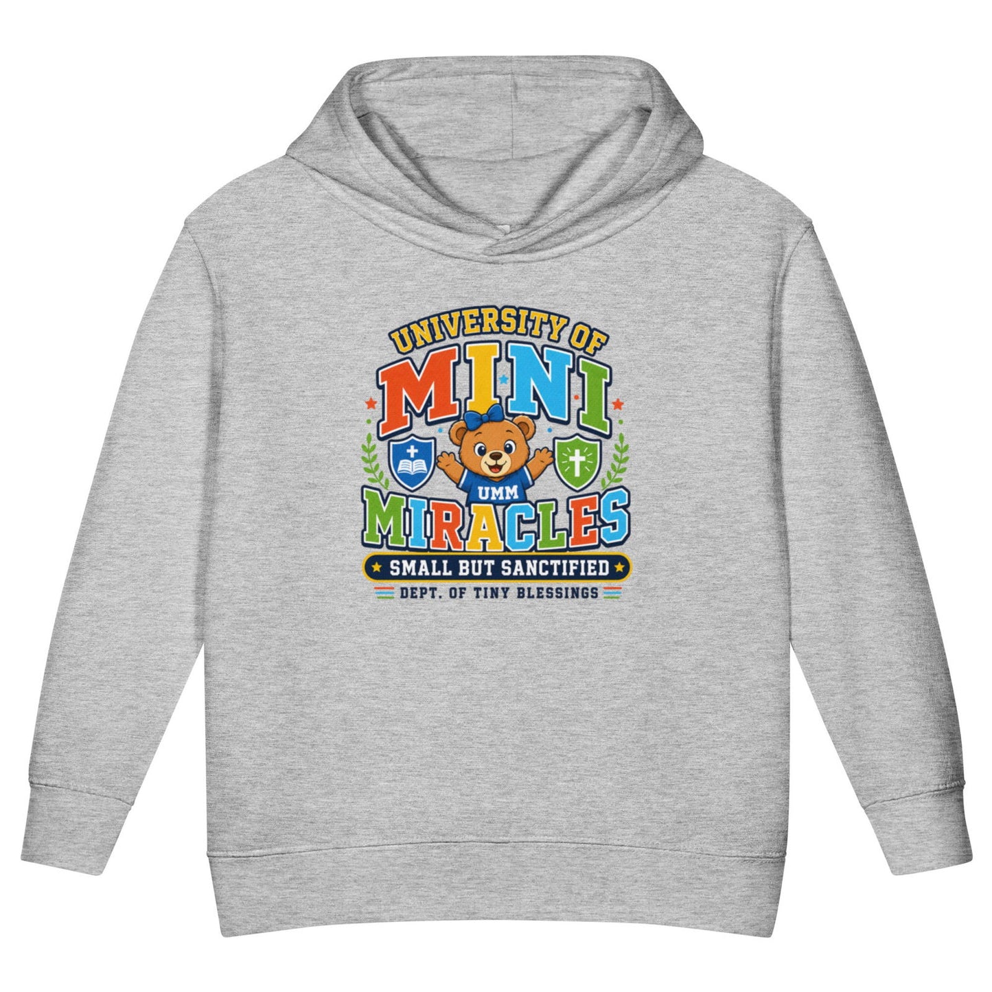 University Of Mini Miracles Christian University Toddler Pullover Hooded Sweatshirt - ClaimedbyGodDesigns