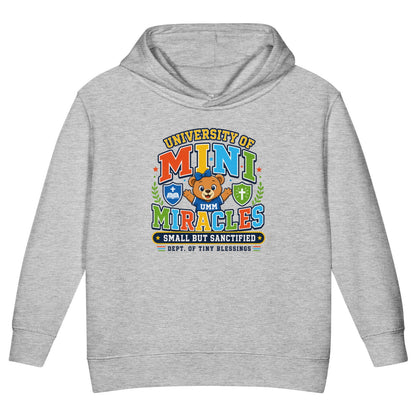 University Of Mini Miracles Christian University Toddler Pullover Hooded Sweatshirt - ClaimedbyGodDesigns