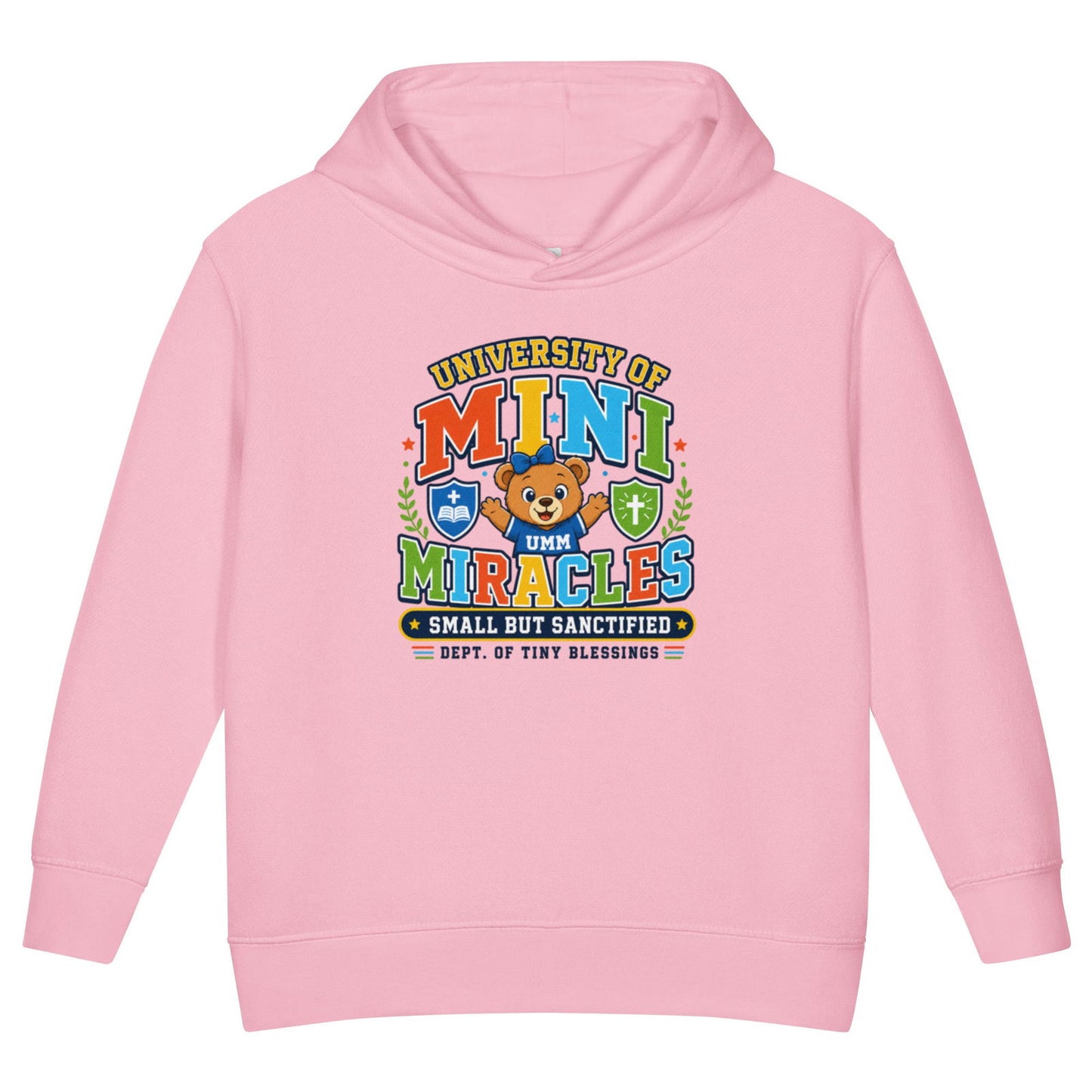 University Of Mini Miracles Christian University Toddler Pullover Hooded Sweatshirt - ClaimedbyGodDesigns