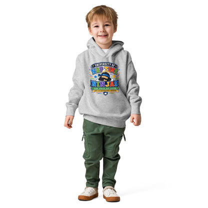 University Of Naptime Ninjas Christian University Toddler Pullover Hooded Sweatshirt - ClaimedbyGodDesigns