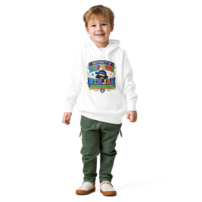 University Of Naptime Ninjas Christian University Toddler Pullover Hooded Sweatshirt - ClaimedbyGodDesigns
