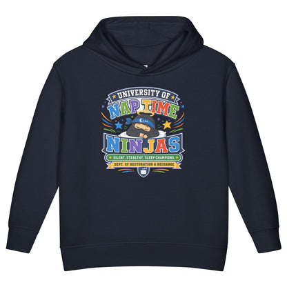 University Of Naptime Ninjas Christian University Toddler Pullover Hooded Sweatshirt - ClaimedbyGodDesigns