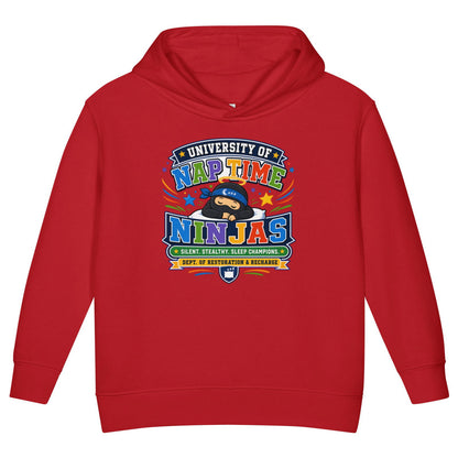 University Of Naptime Ninjas Christian University Toddler Pullover Hooded Sweatshirt - ClaimedbyGodDesigns