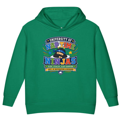 University Of Naptime Ninjas Christian University Toddler Pullover Hooded Sweatshirt - ClaimedbyGodDesigns