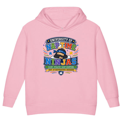 University Of Naptime Ninjas Christian University Toddler Pullover Hooded Sweatshirt - ClaimedbyGodDesigns