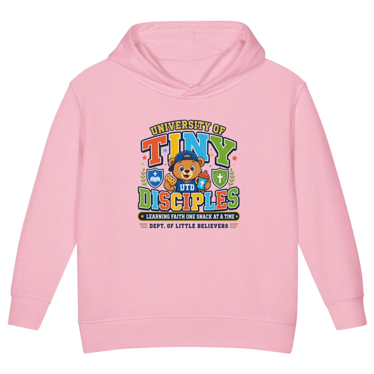 University Of Tiny Disciples Christian University Toddler Pullover Hooded Sweatshirt - ClaimedbyGodDesigns