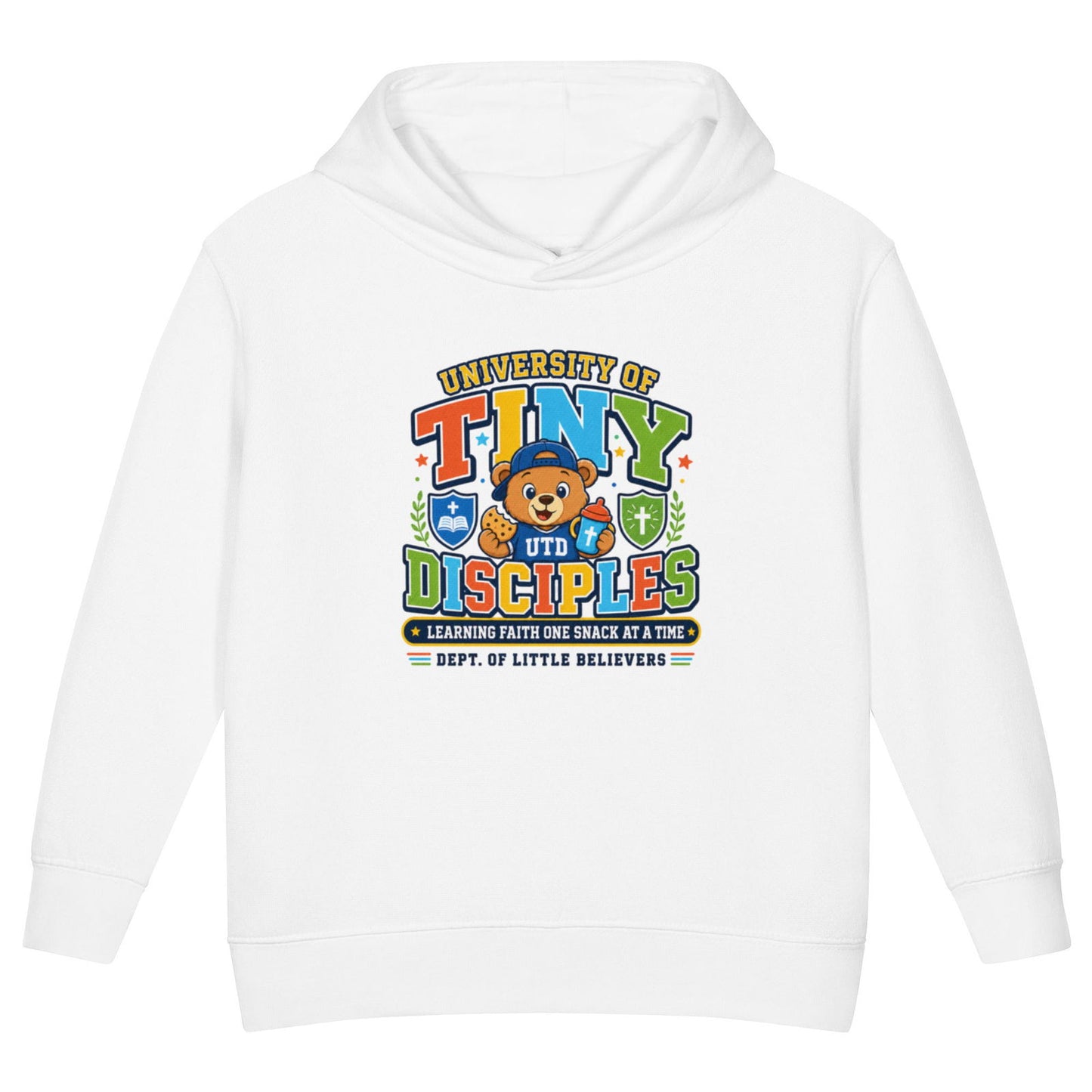 University Of Tiny Disciples Christian University Toddler Pullover Hooded Sweatshirt - ClaimedbyGodDesigns