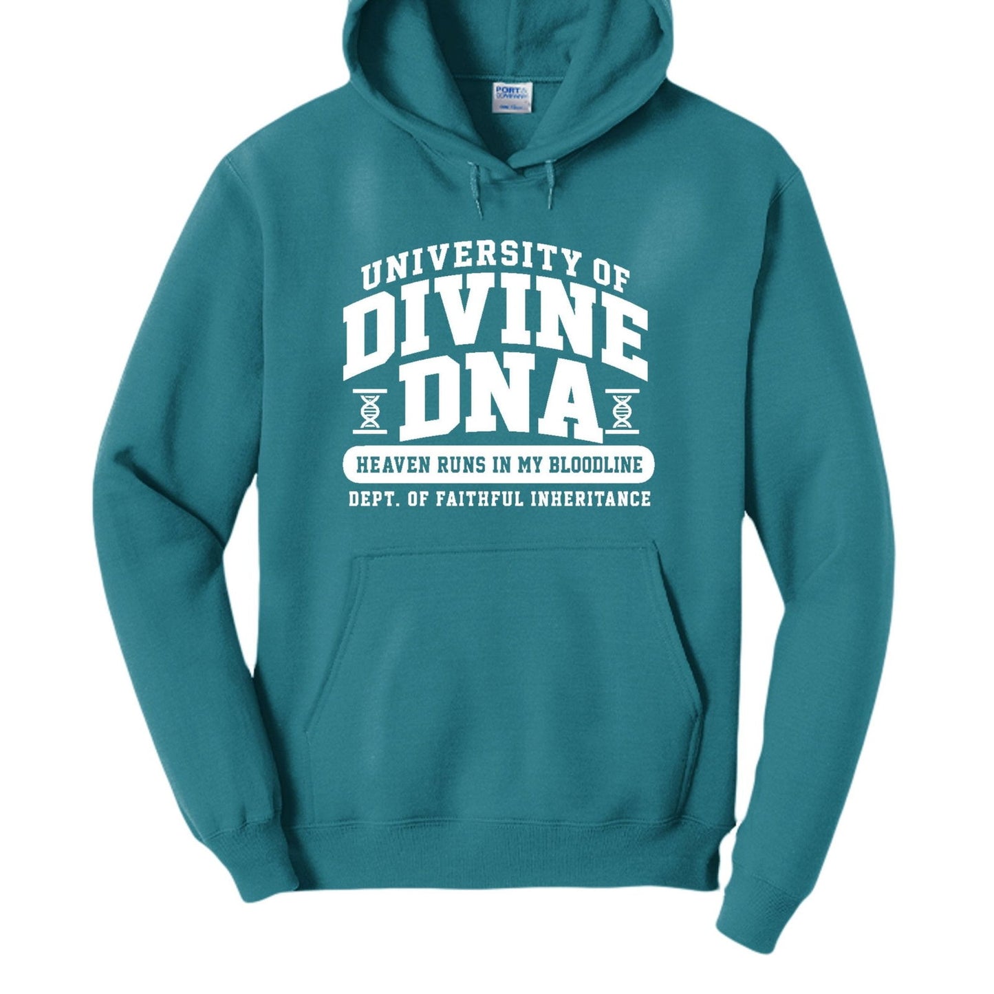 University of Divine DNA  Funny Christian University Pullover Hooded Sweatshirt - ClaimedbyGodDesigns