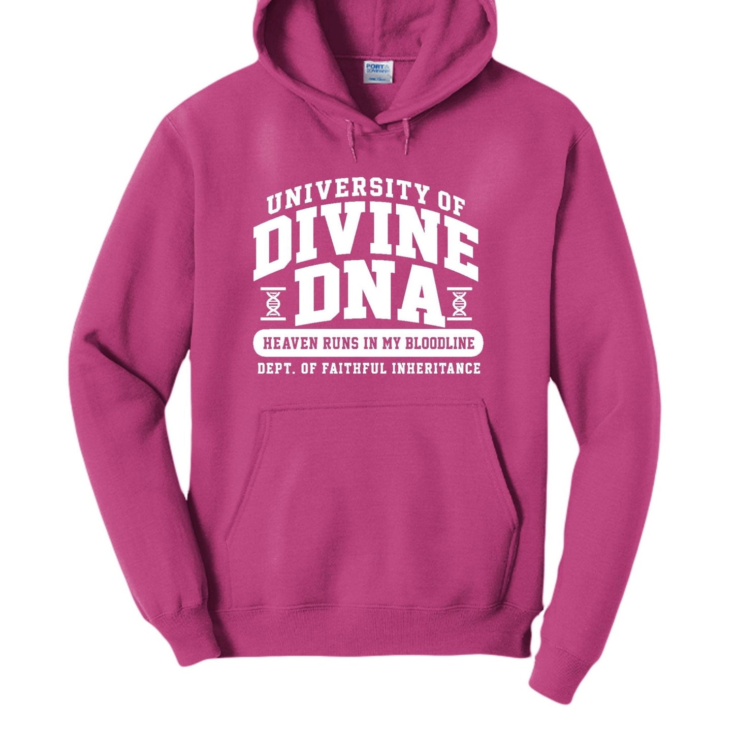 University of Divine DNA  Funny Christian University Pullover Hooded Sweatshirt - ClaimedbyGodDesigns