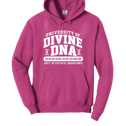 University of Divine DNA  Funny Christian University Pullover Hooded Sweatshirt - ClaimedbyGodDesigns