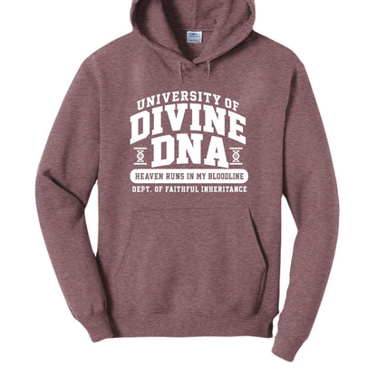 University of Divine DNA  Funny Christian University Pullover Hooded Sweatshirt - ClaimedbyGodDesigns