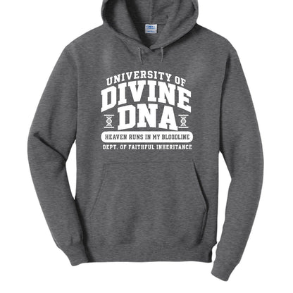 University of Divine DNA  Funny Christian University Pullover Hooded Sweatshirt - ClaimedbyGodDesigns