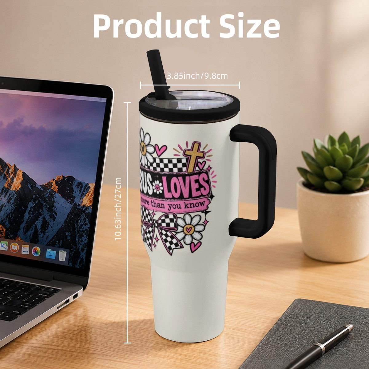 Jesus Loves You More Than You Know Christian 40oz Tumbler - Claimed by God Designs