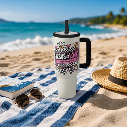 Jesus Loves You More Than You Know Christian 40oz Tumbler - Claimed by God Designs