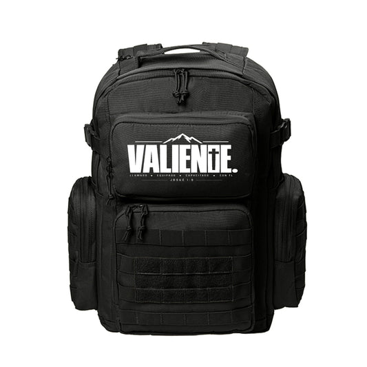 Valiente Christian Backpack Josué 1:9 | Spanish Bible Verse Laptop Backpack - Claimed by God Designs