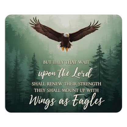 Wait On The Lord Christian Mouse Pad - ClaimedbyGodDesigns