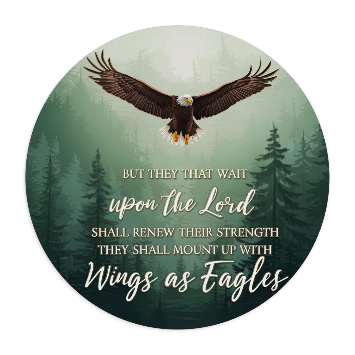 Wait On The Lord Christian Mouse Pad - ClaimedbyGodDesigns