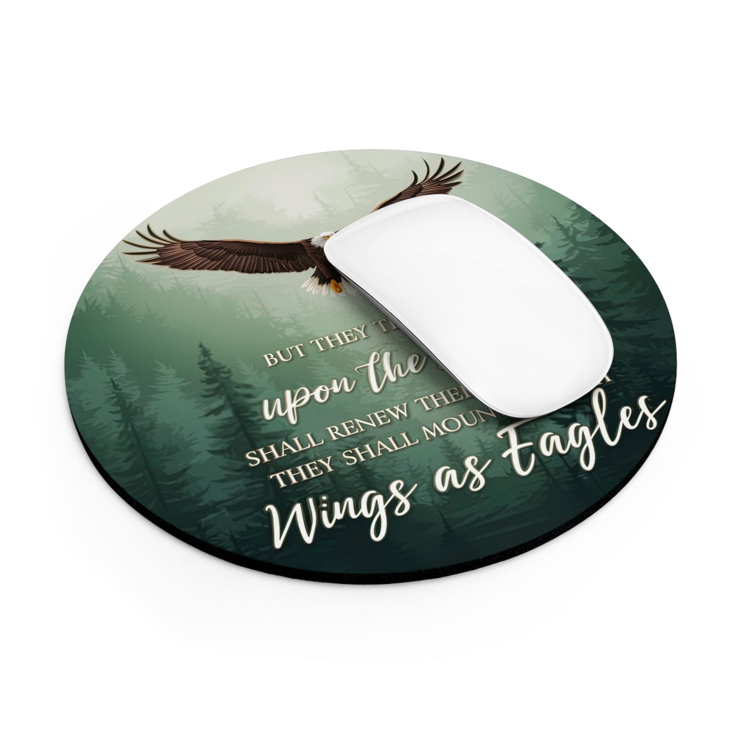 Wait On The Lord Christian Mouse Pad - ClaimedbyGodDesigns