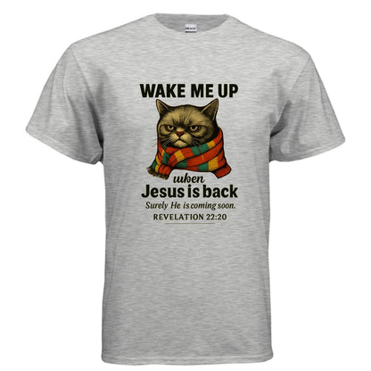 Wake Me Up When He Is Back Funny Unisex Christian T-shirt - ClaimedbyGodDesigns